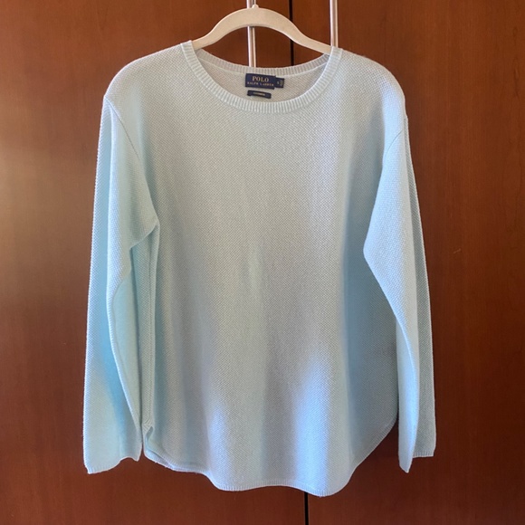 Polo Ralph Lauren Cashmere Sweater in Pale Pastel Turquoise Aqua size Small - Picture 1 of 5